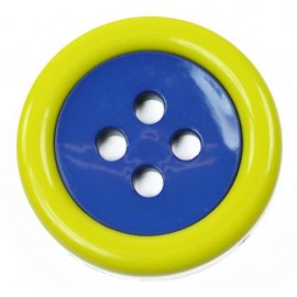 BOTTONE PLAST. INCASTRO GIALLO/BLUETTE