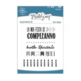 TIMBRO CLEAR COMPLEANNO