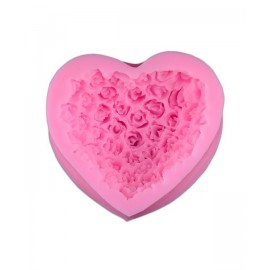 STAMPO IN SILICONE CUORE CON ROSE